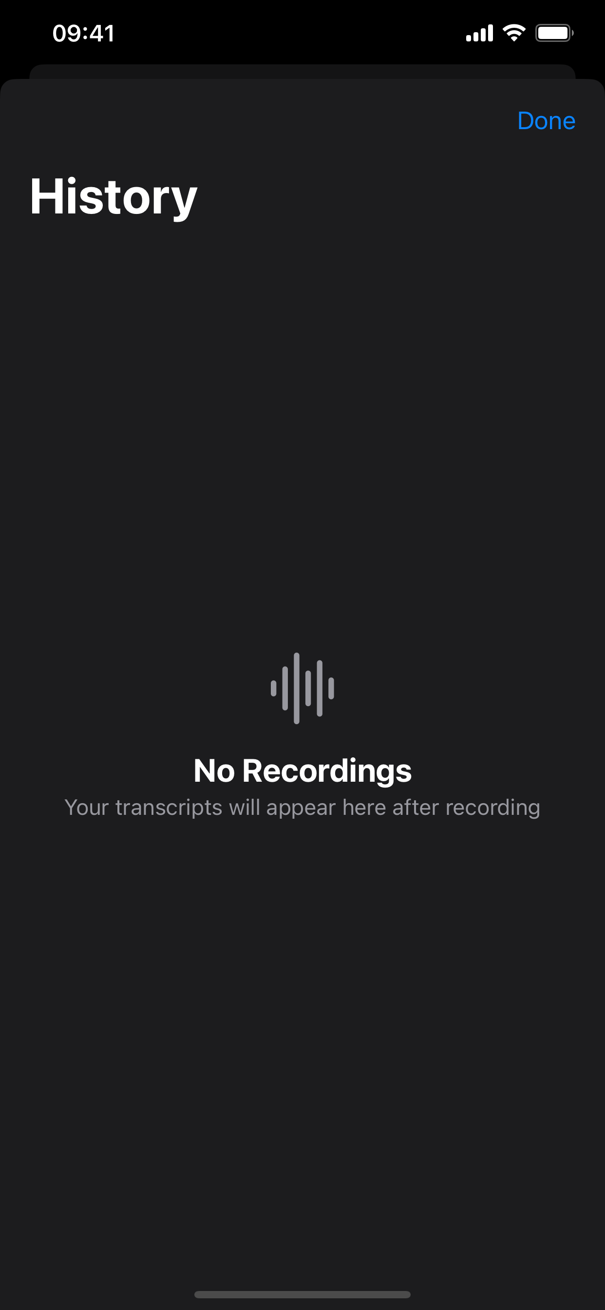 ai-Memo history view