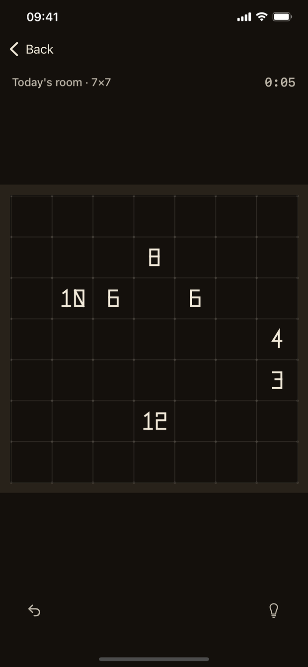 Today's room, a seven by seven board built around one technique.